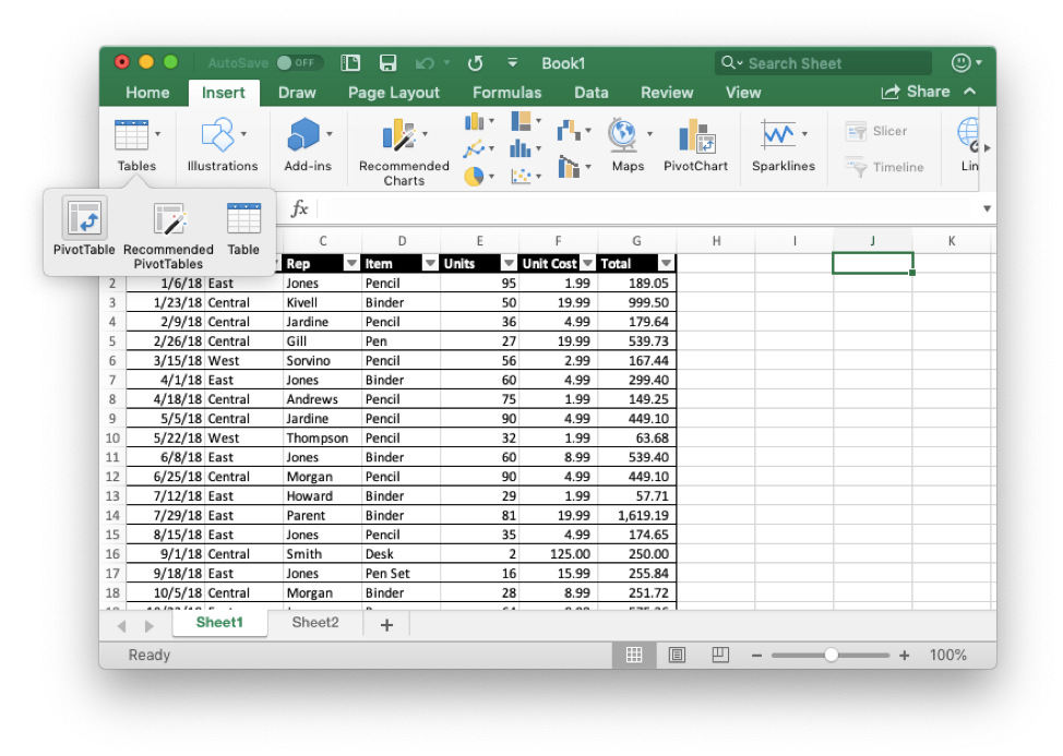 Excel Pivot Table